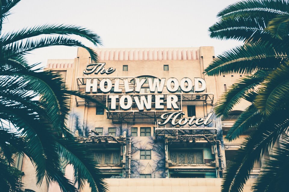 Outdoors palm trees the hollywood tower hotel