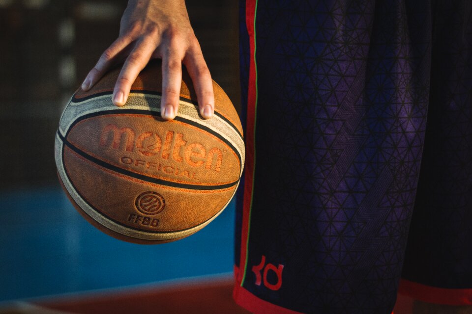 Person sports holding