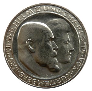 3_Mark_Württemberg_Silberne_Hochzeit