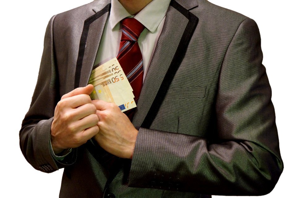 3_-_corruption_-_man_in_suit_-_white_background_-_euro_banknotes_hidden_in_right_jacket_inside_pocket_-_royalty_free,_without_copyright,_public_domain_photo_image