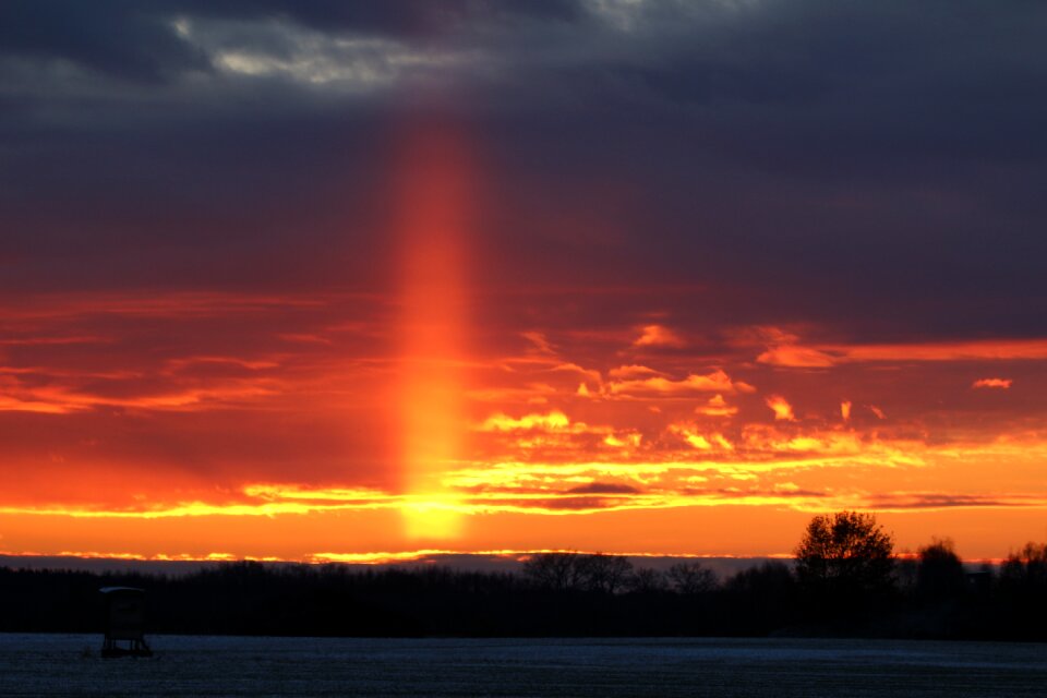 Sunbeam winter snow