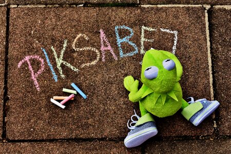 Frog chalk paint photo