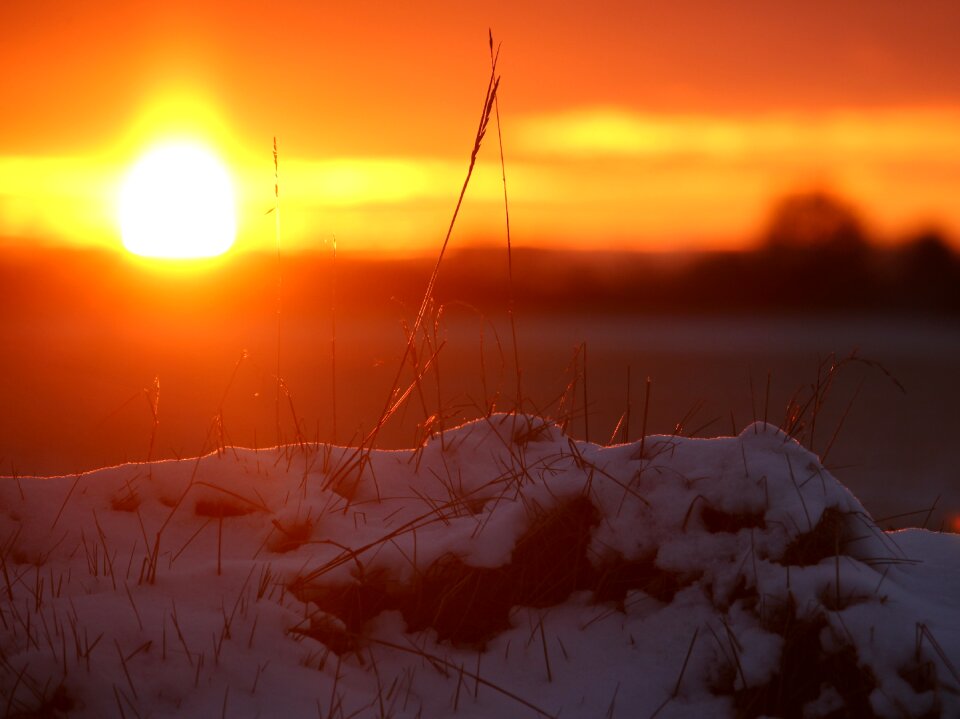 Evening sky wintry dusk