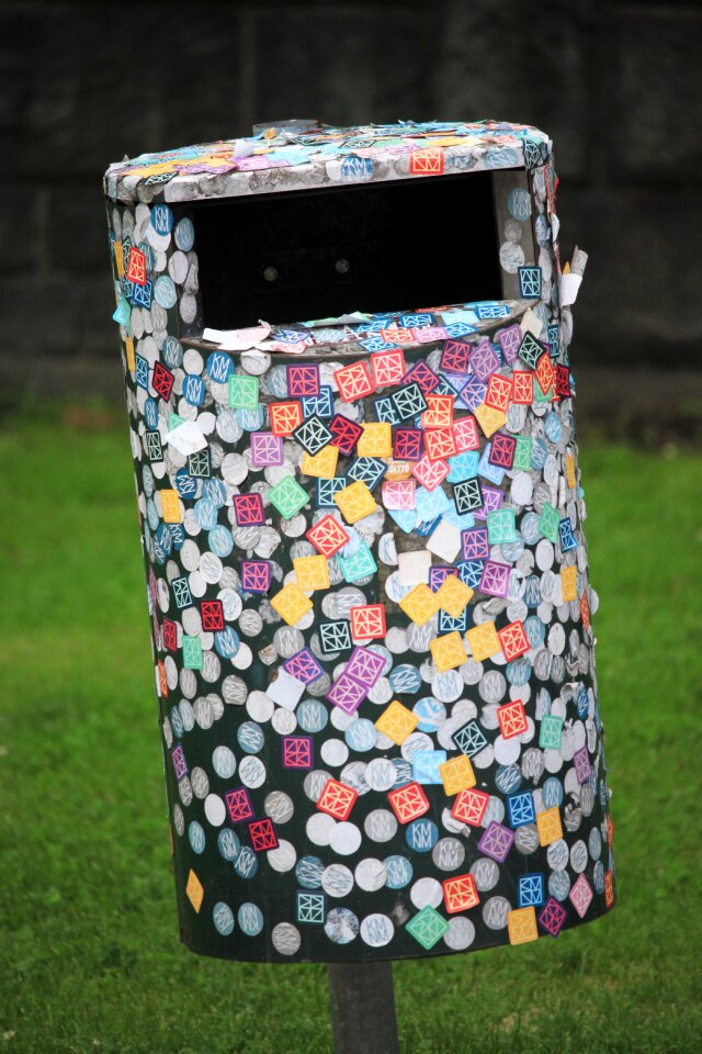 Sticker garbage colorful