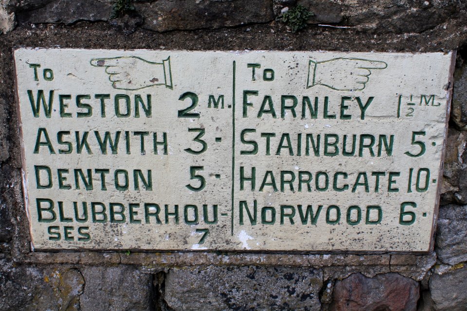 3_Milestones_Built_In_To_Side_Of_Weston_Lane,_Newhall_Avenue_And_Farnley_Avenue