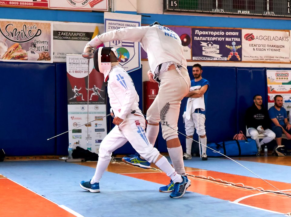 2nd_Leonidas_Pirgos_Fencing_Tournament._The_fencers_Matthew_Baker_and_Vasilios_Papadopoulos