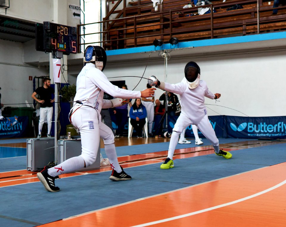 2nd_Leonidas_Pirgos_Fencing_Tournament._Lunge_by_Stergios_Delis_on_the_parry_of_Nikolaos_Theodoropoulos