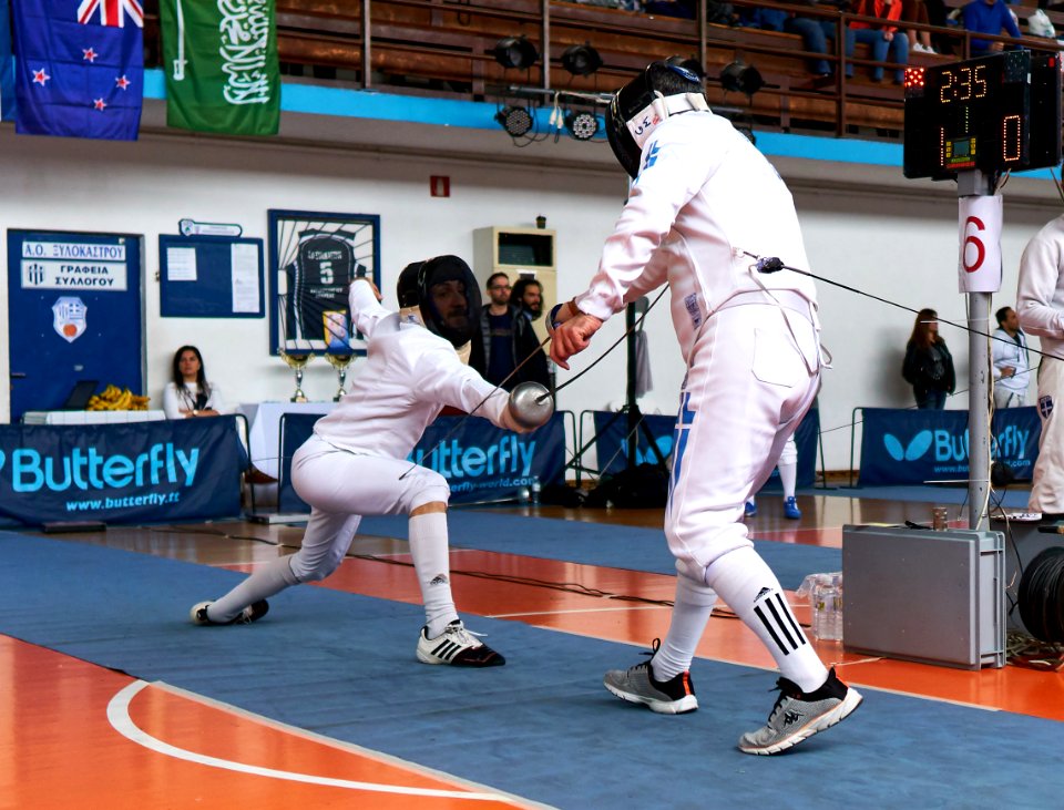 2nd_Leonidas_Pirgos_Fencing_Tournament._Lunge_and_touch_for_the_fencer_on_the_left