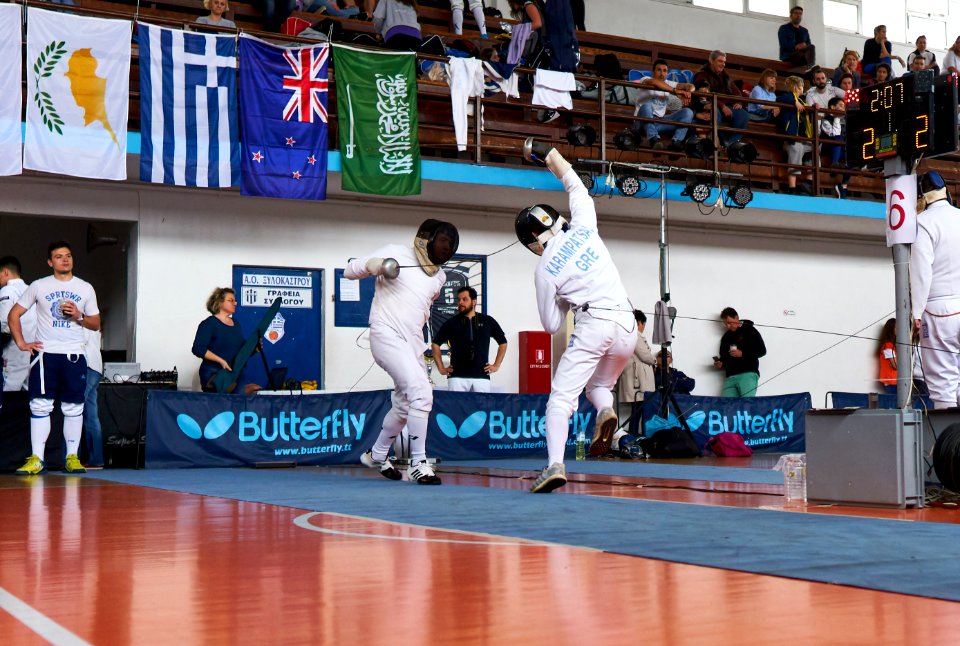 2nd_Leonidas_Pirgos_Fencing_Tournament._Touch_for_the_unidentified_fencer_on_the_left
