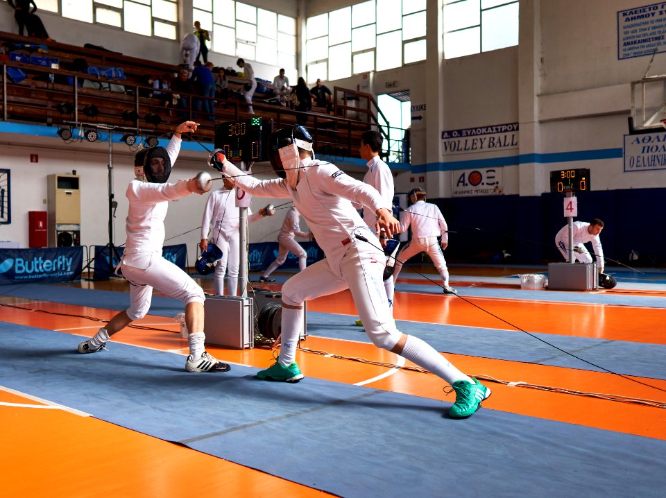 2nd_Leonidas_Pirgos_Fencing_Tournament._Touch_for_the_fencer_Haris_Levantides