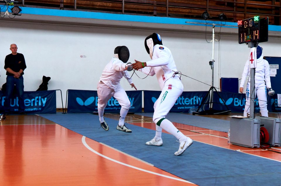 2nd_Leonidas_Pirgos_Fencing_Tournament._Double_touch_for_the_fencers_Dimitrios_Makris_and_Ahmed_Alhoussain