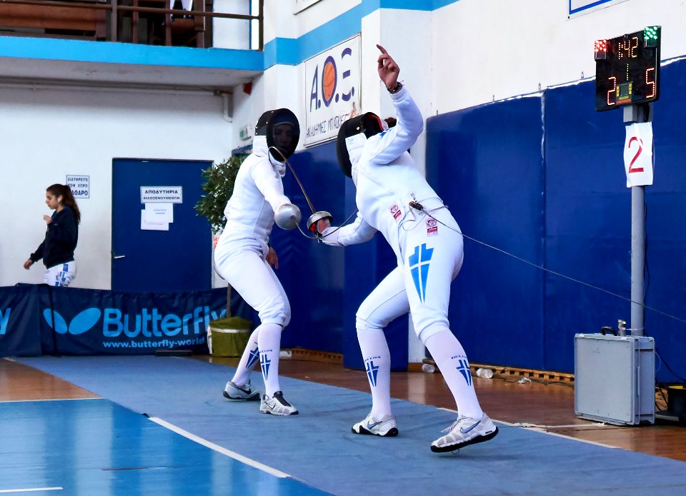 2nd_Leonidas_Pirgos_Fencing_Tournament._Double_touch_for_Nefeli_Rodopoulou_and_her_opponent