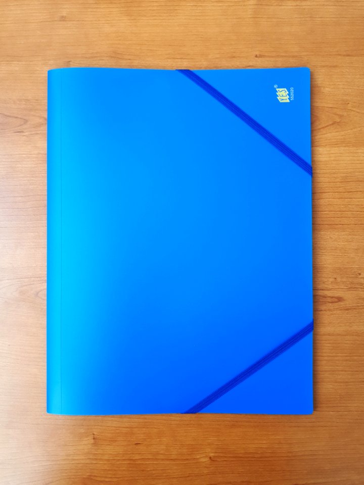 3-Flap_blue_A4_folder_with_elastic_straps_-_B1 photo