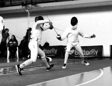2nd_Leonidas_Pirgos_Fencing_Tournament._The_fencer_Nikolaos_Theodoropoulos_scores_a_touch photo