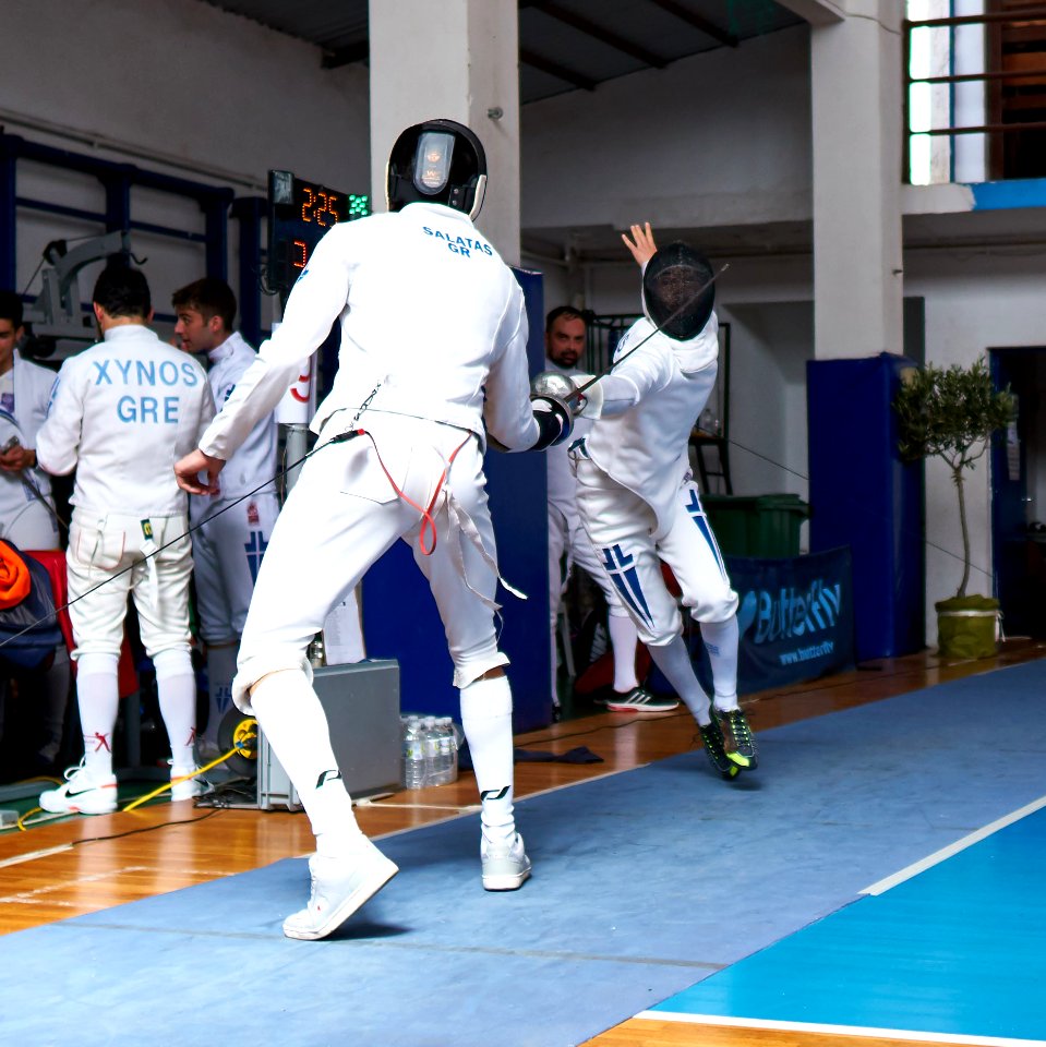 2nd_Leonidas_Pirgos_Fencing_Tournament._Flèche_and_touch_for_the_fencer_on_the_right