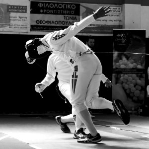 2nd_Leonidas_Pirgos_Fencing_Tournament._Stamatis_Koutsouflakis_scores_a_touch
