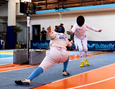 2nd_Leonidas_Pirgos_Fencing_Tournament._Lunge_and_touch_for_Persefoni_Pantazidi