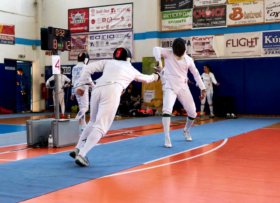 2nd_Leonidas_Pirgos_Fencing_Tournament._The_fencer_Dimitrios_Makris_is_about_to_score_a_touch_against_the_fencer_Ahmed_Alhoussain