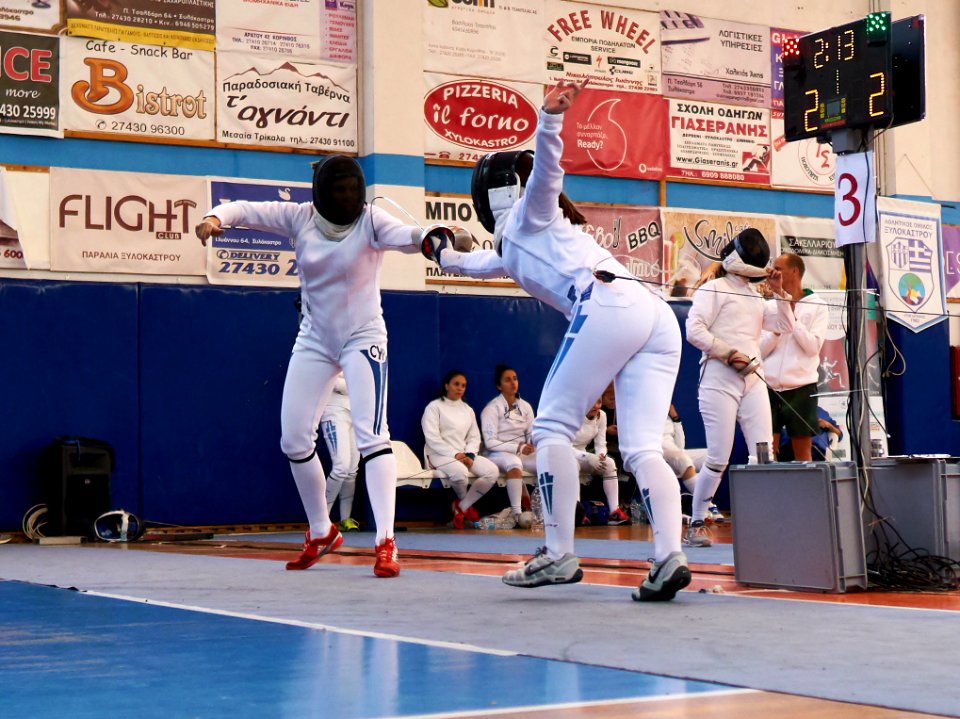 2nd_Leonidas_Pirgos_Fencing_Tournament._Double_touch_for_Irini_Mavrikiou_and_Nikoletta_Chatzisarantou