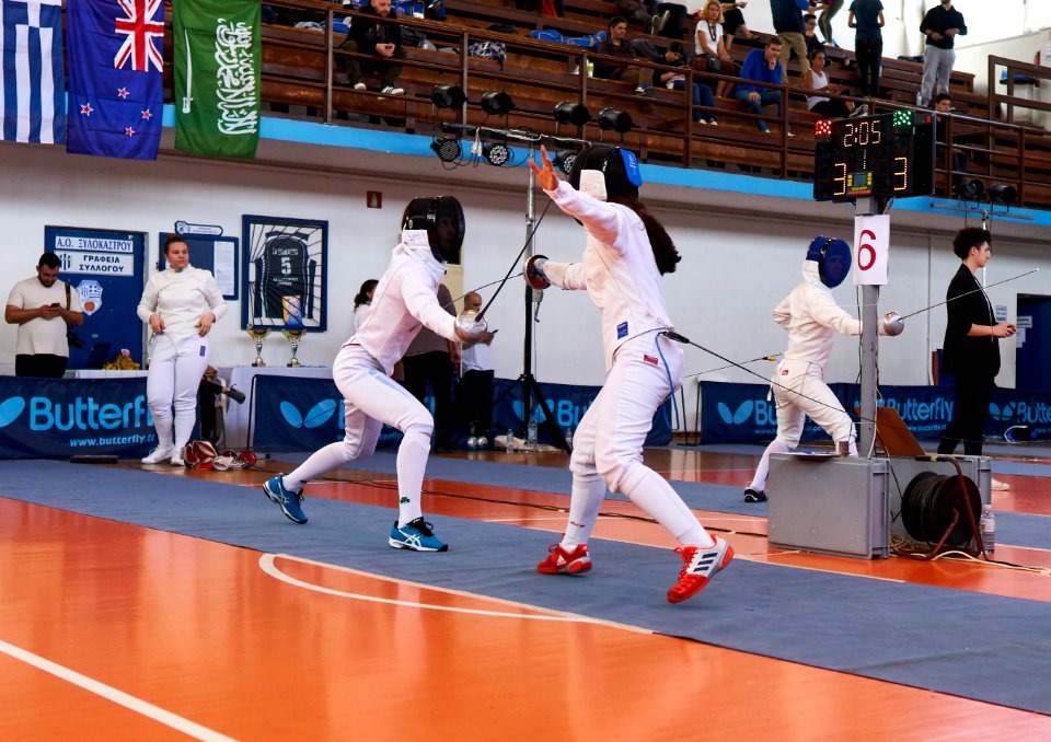 2nd_Leonidas_Pirgos_Fencing_Tournament._Double_touch_for_Eleftheria_Mimigianni_and_her_opponent