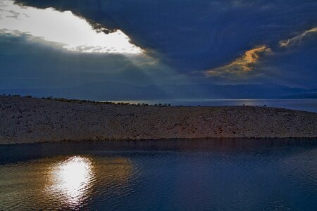 Island of krk gewitterstimmung istria photo