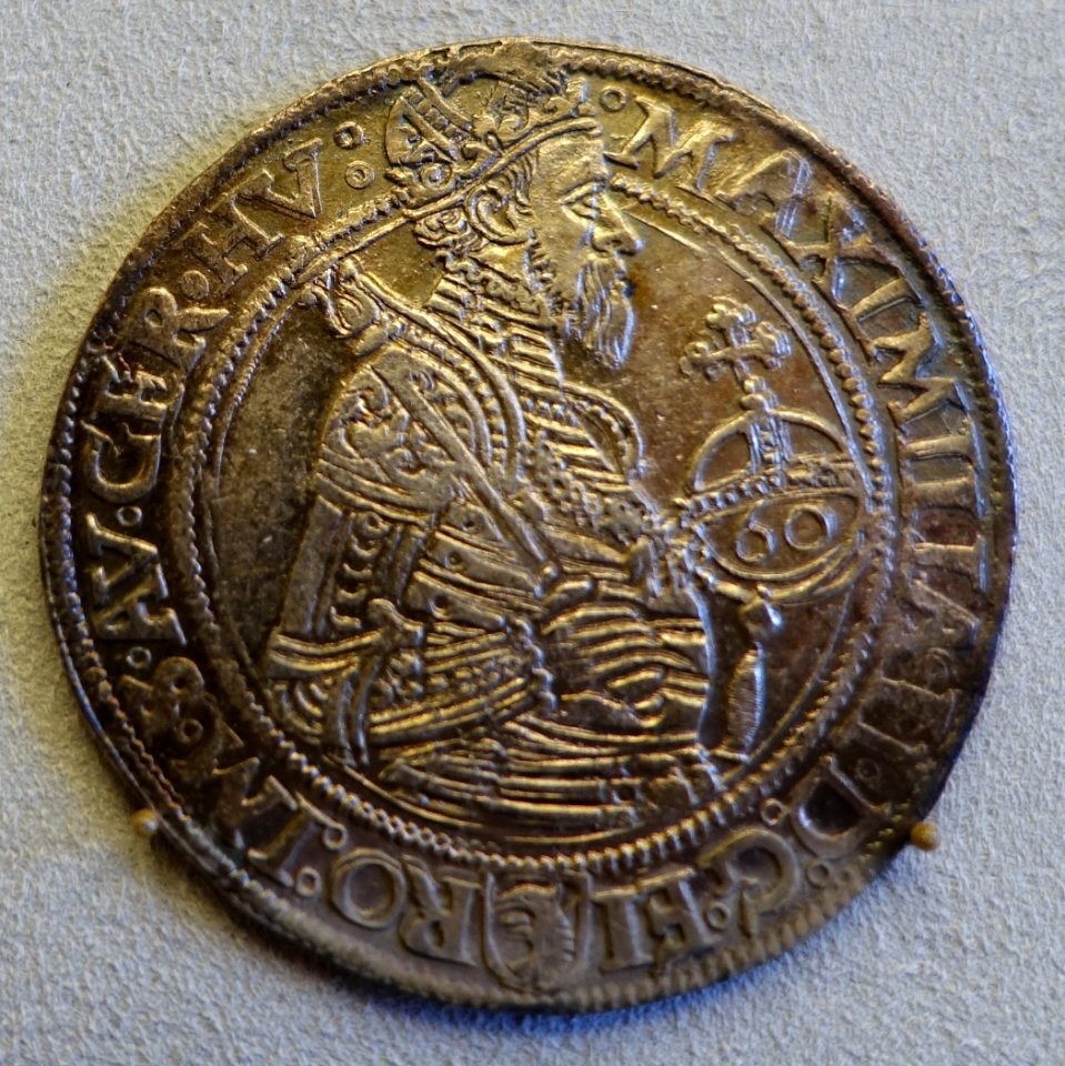 60_Kreuzer_(Guldiner),_Maximilian_II,_Holy_Roman_Empire,_Prague,_1568_-_Bode-Museum_-_DSC02689