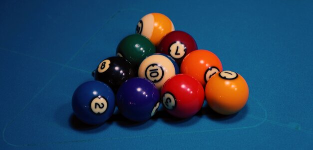 Balls colorful table photo