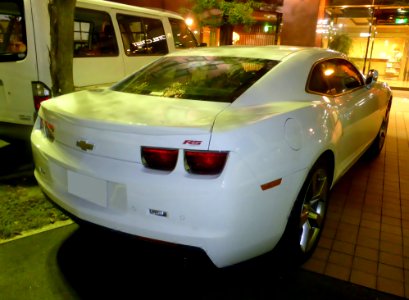 5th_generation_Chevrolet_CAMARO_RS_at_night_rear photo