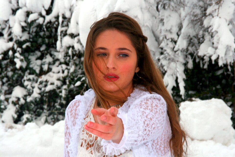Blonde snow winter