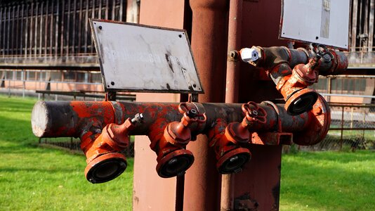 Hydrant red metal photo