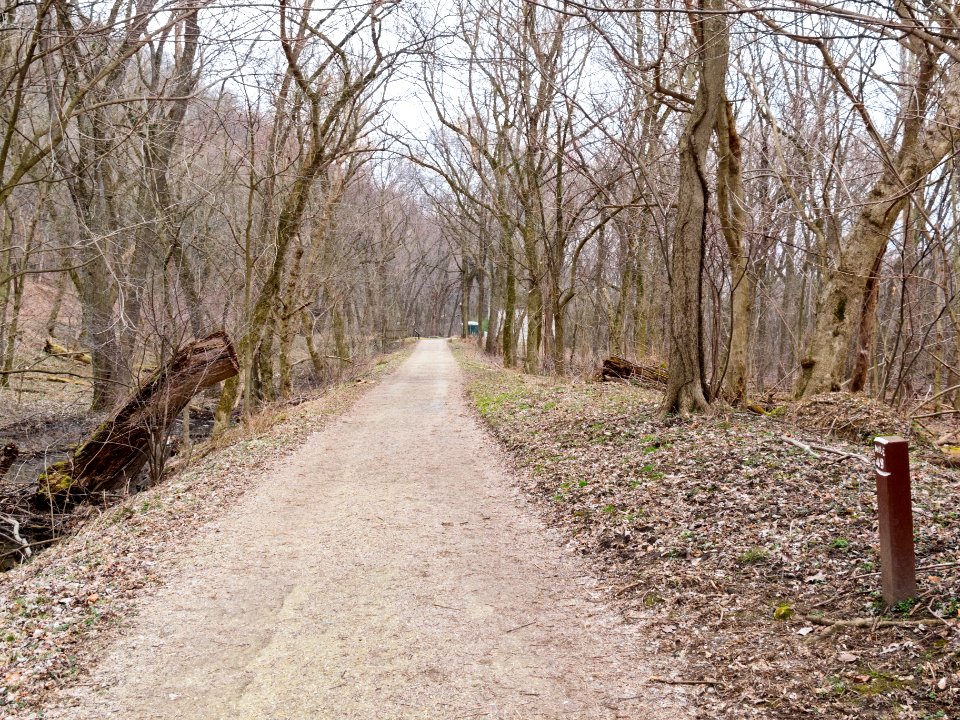 49_Mile_Marker_on_2_mile_level,_with_Lock_28_(Fultons_Lock)_in_background_chesapeake_and_ohio_canal