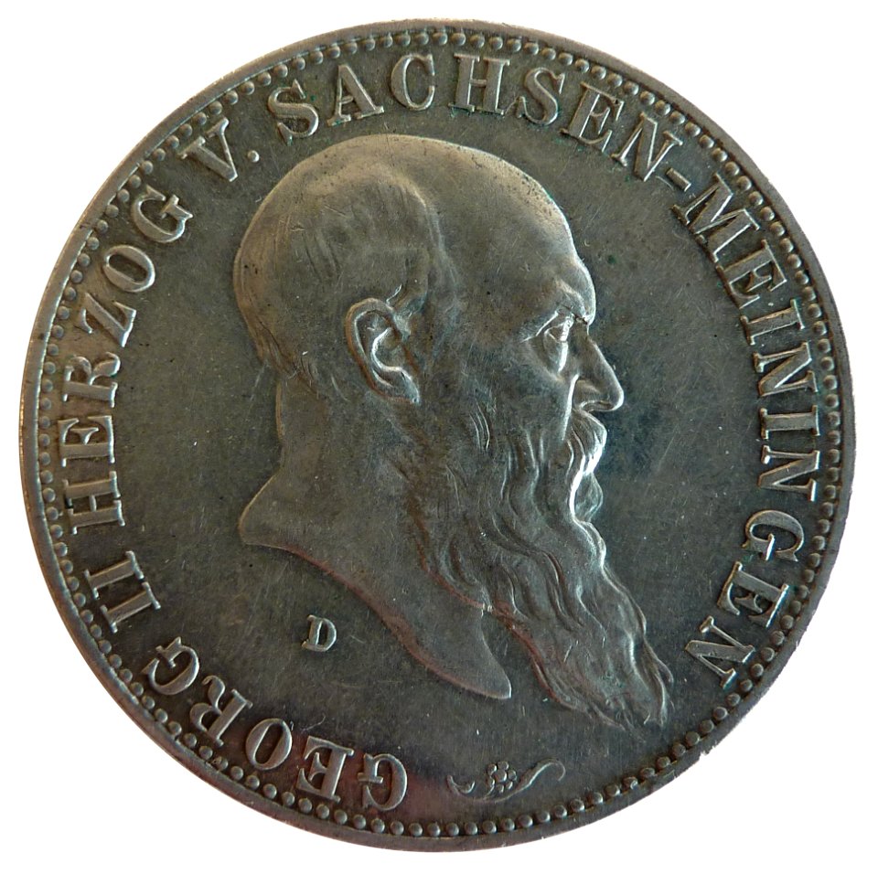 5_Mark_Sachsen-Meiningen_Georg_II_75_Jahre