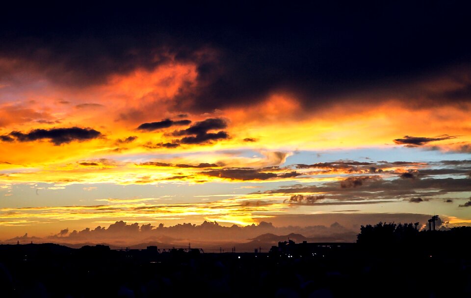 Sky overcast at dusk