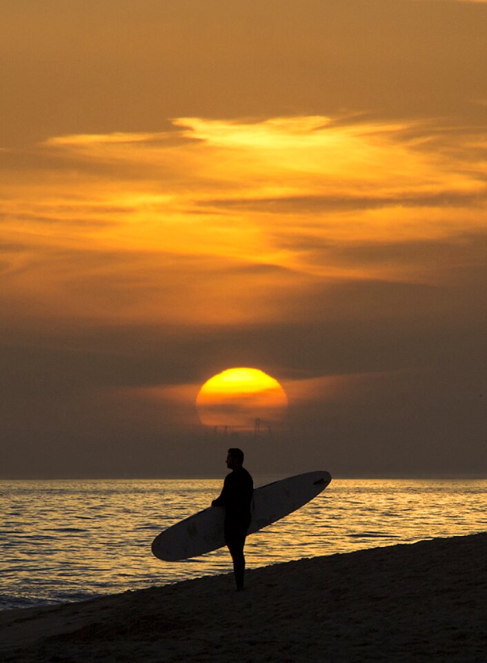 Beach surfing sea photo