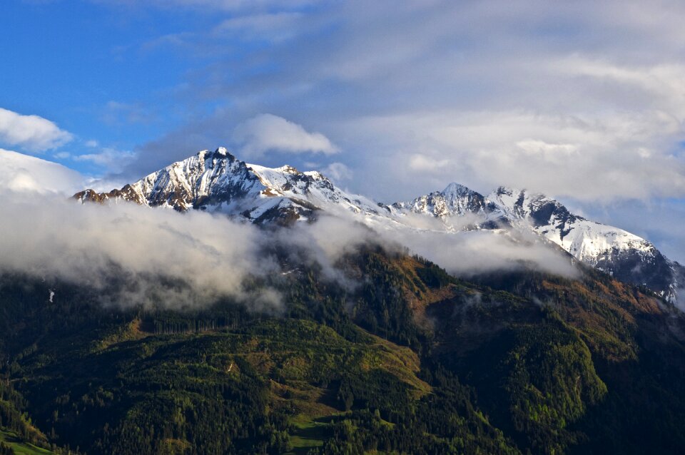 Alps snow mountain winter photo