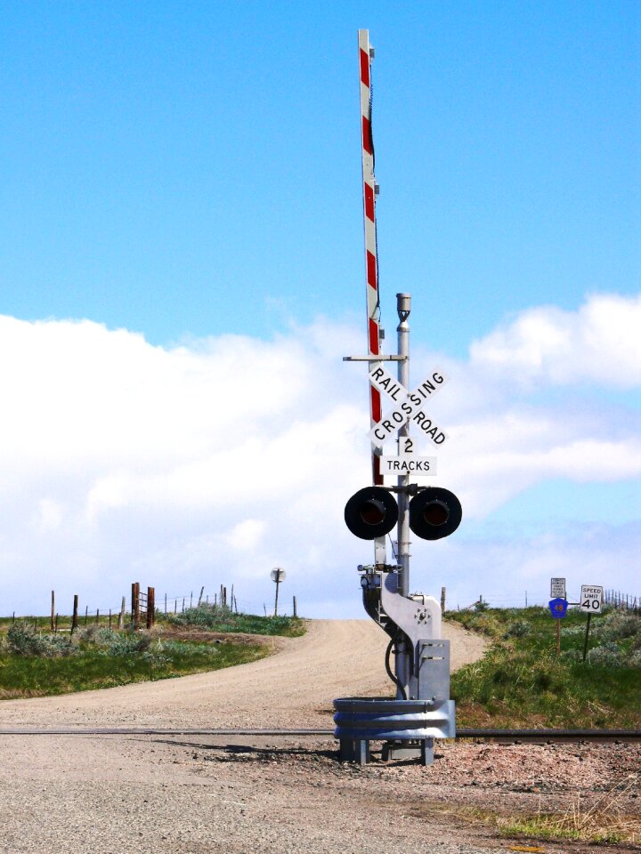 Railway crossing america usa photo