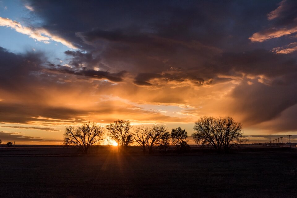 Dusk evening landscape photo