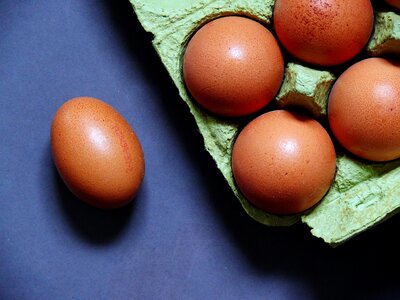 Food egg box brown eggs