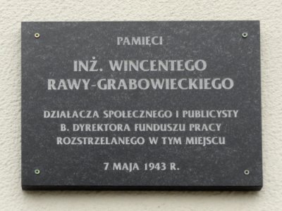 2019_Warszawa_Dzielna_7,_inż._Wincenty_Rawa-Grabowiecki,_tablica