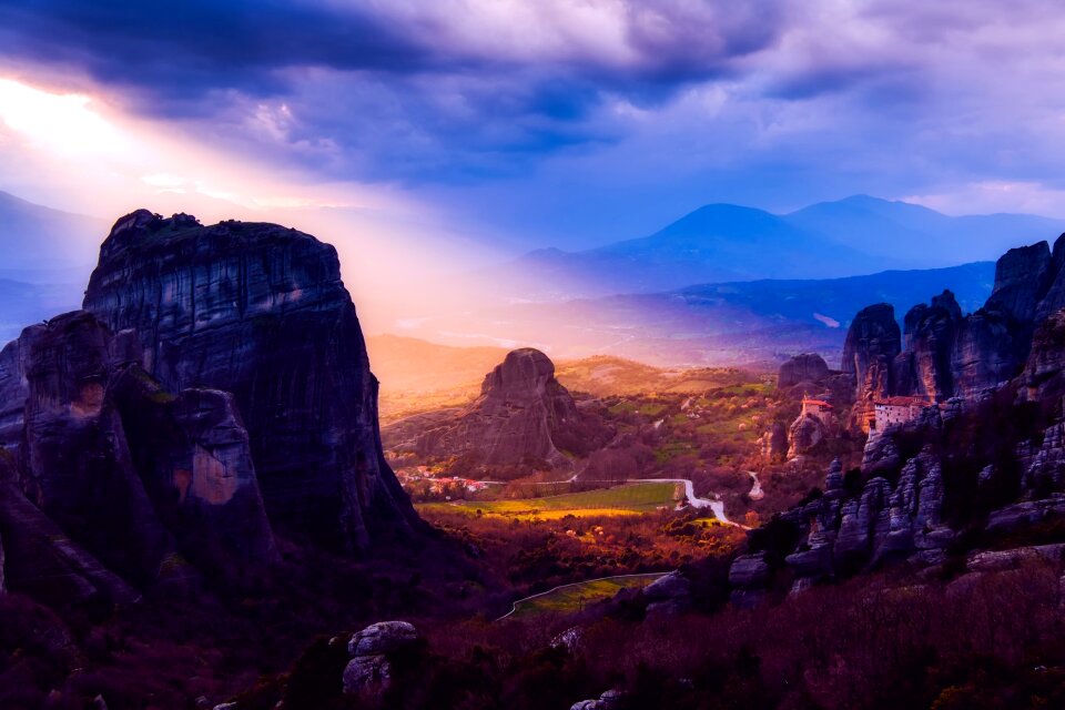 Clouds landscape sunset photo