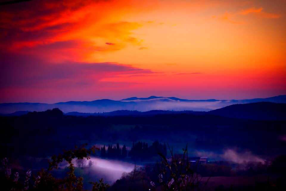 Clouds sunset sunrise photo