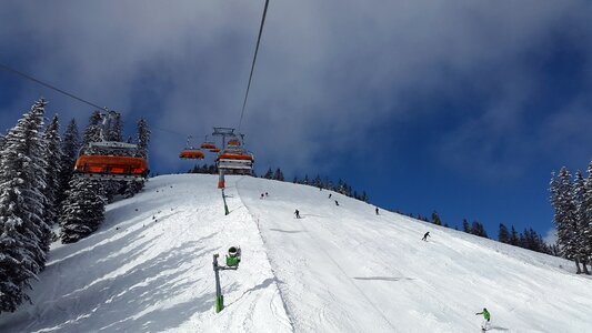 Ski downhill skiing snow photo