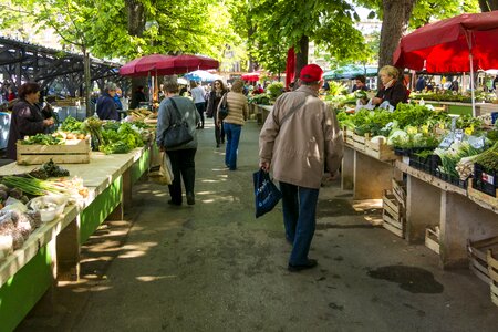 Market stall food vegetables photo