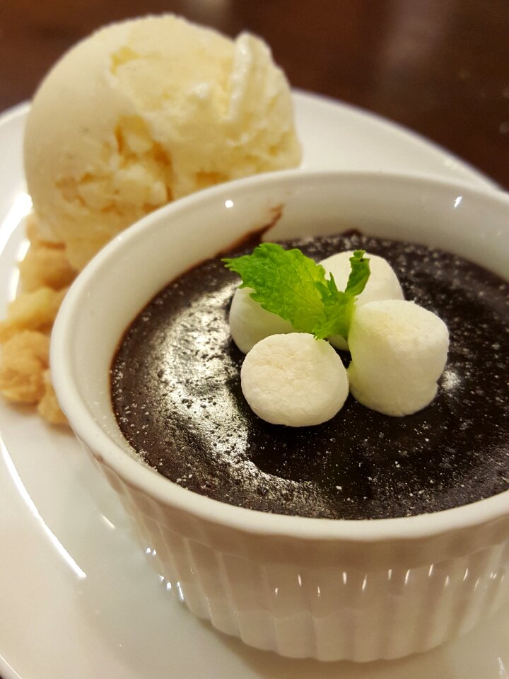 Delicious icecream brown dessert