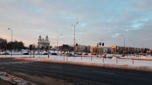 20210131_155520_Aleja_Jana_Pawła_II_in_Białystok_intersection_with_Aleja_Konstytucji_3_Maja