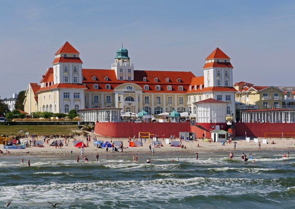 Baltic sea beach swim