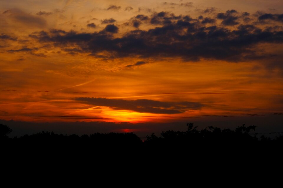 Sky setting sun romantic