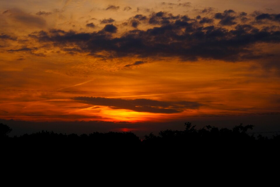 Sky setting sun romantic photo