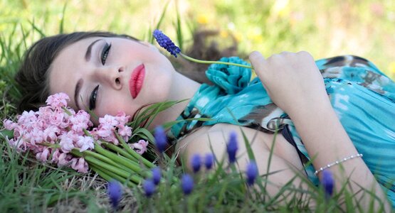 Blue eyes beauty field