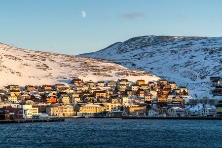 Coast architecture moon photo